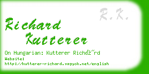 richard kutterer business card